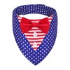 ADOGGYGO American Flag Dog Tuxedo Bandana, Red Blue Pet Tux