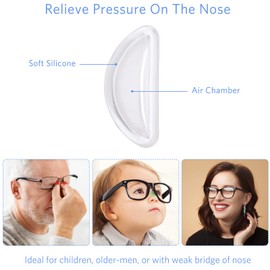 48 Pairs Air Bag Nosepads Adhesive Eyeglass Nose Pads Anti-Slip Nose Pads Comfortable Air Chamber Nose Pads for Full Frame Eyeglasses Sunglasses 3.5 mm/ 0.4 inch Thickness (48 Pairs)