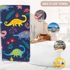 netufe Cartoon Dinosaur Hand Towels for Bathroom Polyester Soft Cute