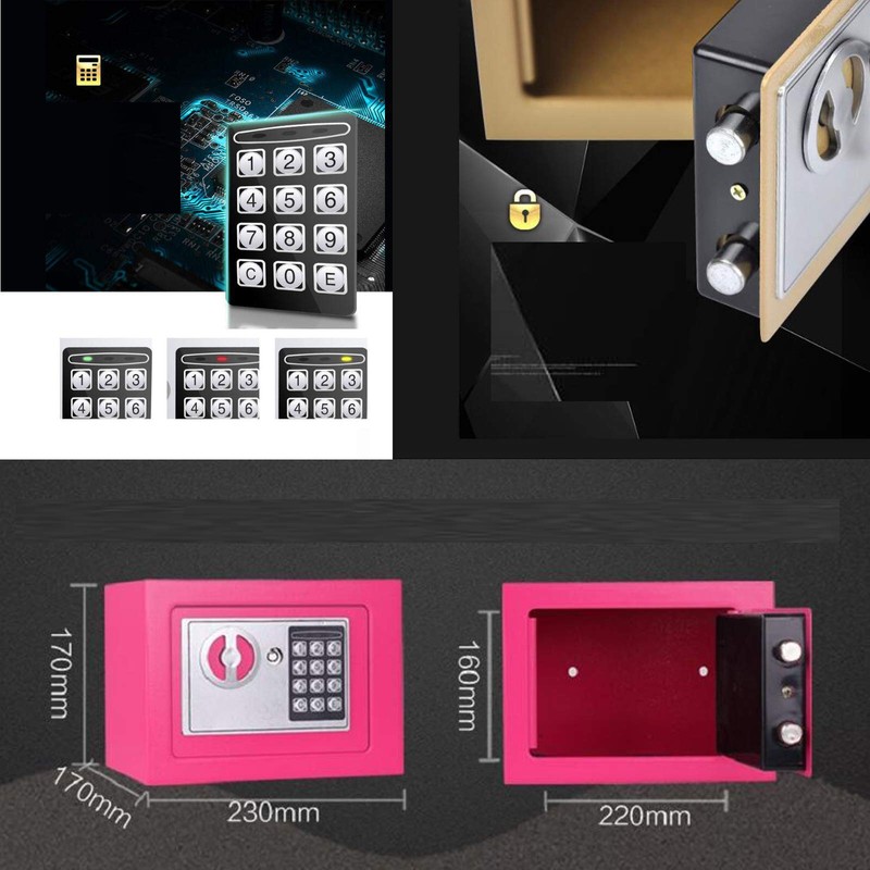 Yuanshikj Electronic Deluxe Digital Security Safe Box Keypad Lock Home