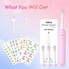 YUNCHI K5 Kids Electric Toothbrush Rechargeable for Ages 4-6-8-12 with