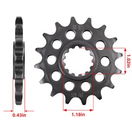 Forged Front Sprocket 16 Tooth/ 525 Pitch for Yamaha MT09 MT 09 MT-09 2014-2020, MT-07 MT-10, 1WS-17460-00