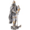 Viking with Axe and Shield, Pewter, Hand Painted in Silver