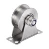 sourcing map 1 x H-groove castor, 1.89 inches, 201 stainless