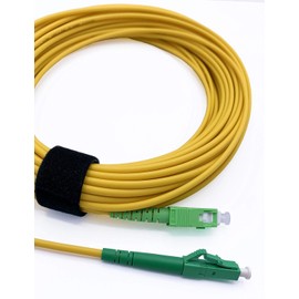Elfcam® - 15m LWL Glasfaser-Kabel SC/APC auf LC/APC Stecker, Simplex 9/125μm Patchkabel, Lichtwellenleiter LSZH, 15 Meter