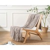 Battilo Light Grey Throw Blanket for Sofa Couch Bed, Woven