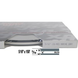 Universal TFX 0005136 - Auto Customizing Dual Pinstripe - 5/16" x 150' (1/8” Stripe, 1/8" Gap, Then 1/16” Stripe) - 136-Medium Marine Gray