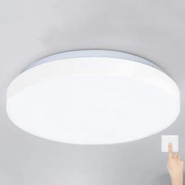 DINGLILED LED Ceiling Light, 20 W, 5700-6000K, Daylight Color, Thin, 4 Tatami, 6 Tatami, Round, Small, Lightweight, High Brightness, High Color Rendering, Long Life, Energy Saving, Easy Installation, No Construction Required, PSE Certified, Washroom, Toi