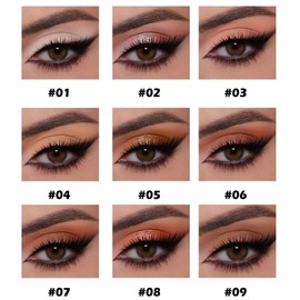 9-Color Earth Tone Eyeshadow Makeup Palette, Highly Pigmented Eye Shadow Palette Waterproof, Naked Eyeshadow Matte Shimmer Glitter Eye Shade Long Lasting Pigmented Eye Makeup