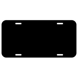 Blank Metal License Plate Solid Black 12" x 6" 0.025 Thickness