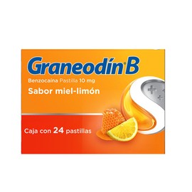Graneodín B, para dolor de garganta, sabor miel limón