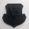 Unbranded Ghost Black Subdued Air Combat Command PVC Morale Patch