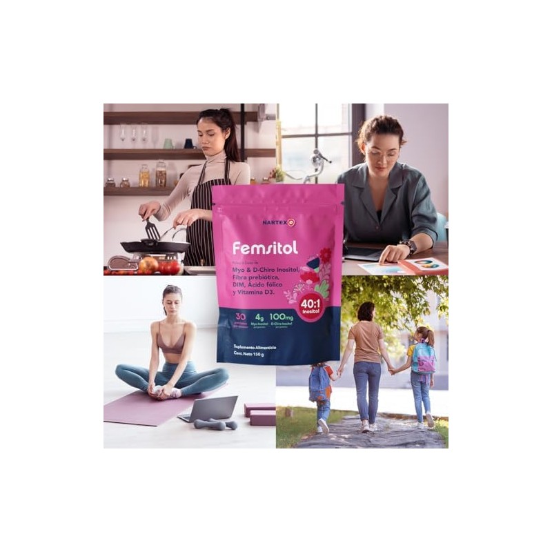 Femsitol Myo D-Chiro Inositol 40:1 Suplemento Mujer Pack 3x150g