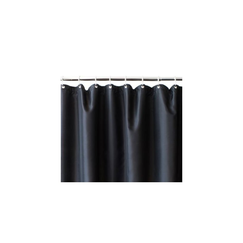 Bath Elements Heavy Duty Magnetized Shower Curtain Liner(Black)