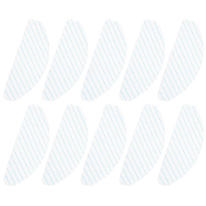 10pcs Sweeping Robot Disposable Mop Microfiber High Absorption Replacement Mopping