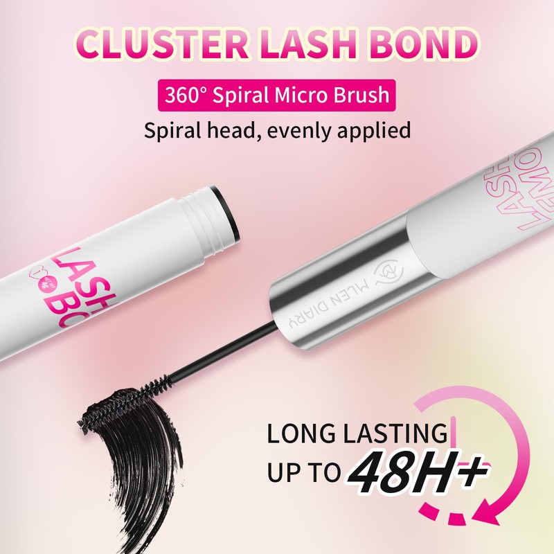MLEN DIARY Lash Bond and Remover, 2 in 1 Cluster