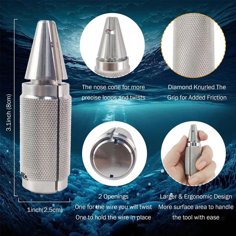 Eupheng Anti-Slip Aluminum Twist Fishing Tool, Single Strand Haywire Twist