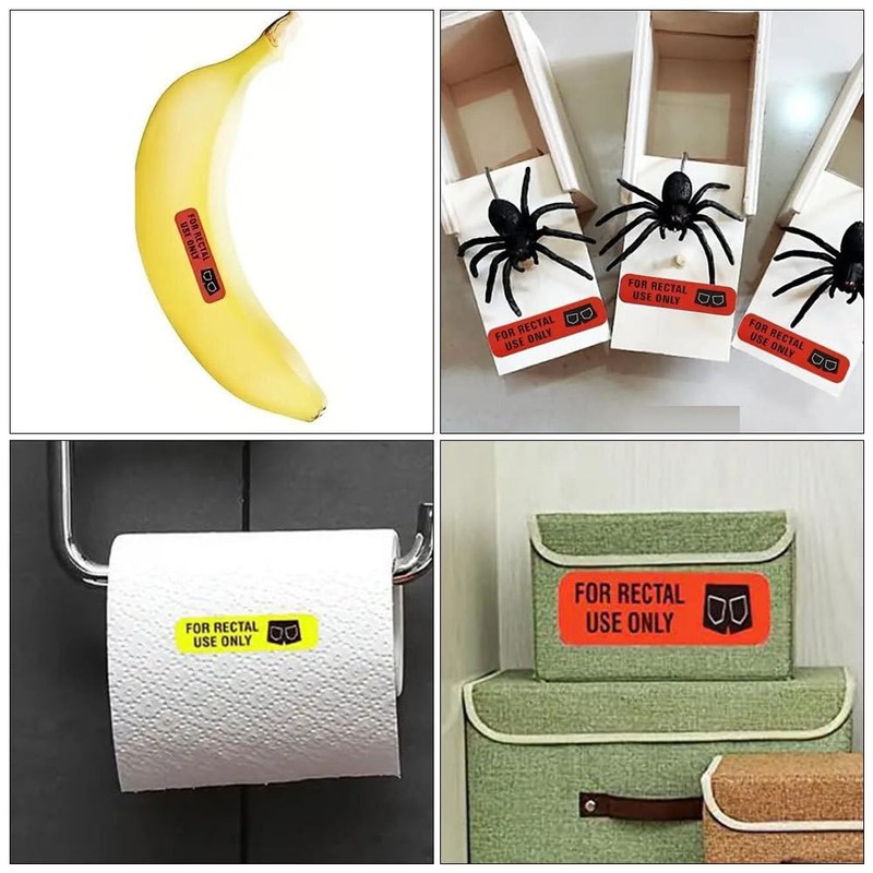 Lurrose Rectal Use Only Stickers 20 Sheets Party Decorations Funny