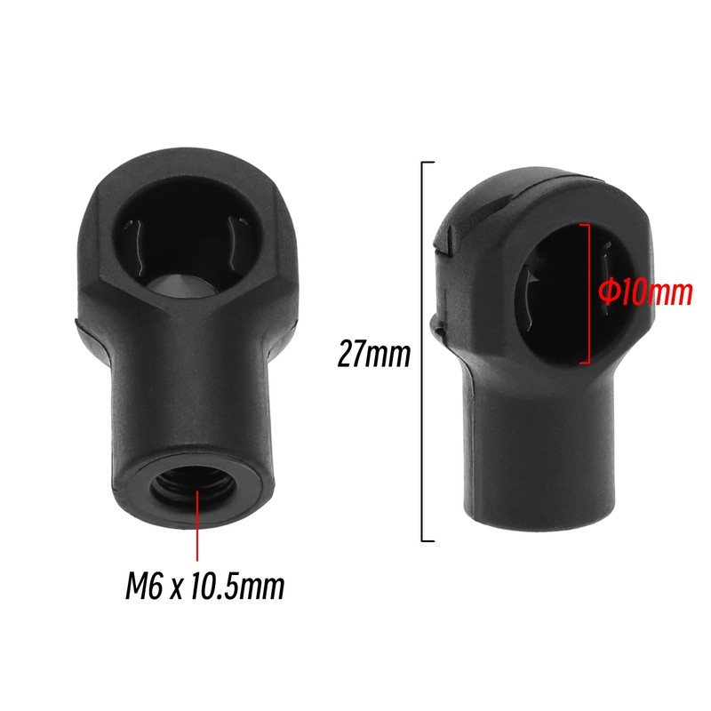 EMSea 4pcs Gas Spring End Tailgate Gas Spring Connector Plastic
