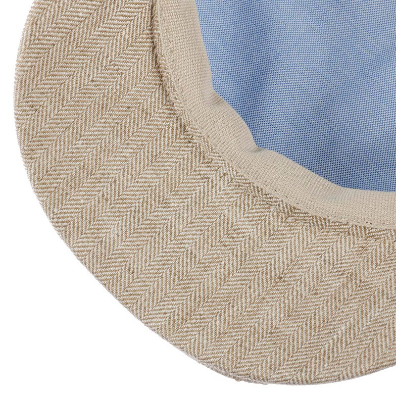 Stetson Herringbone Linen Flat Cap Peaked Cap Men's - Linen