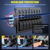 Nilight 8 Gang Rocker Switch Panel Waterproof Pre-Wired Marine with