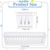 15 Pack Plastic Storage Baskets for Organizing Small Narrow Storage