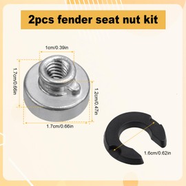 2 Pcs Fender Seat Nuts, Motorbike Rear Fender Solo Seat Mounting Bolt Motorcycle Screw Accessories Part Kit Compatible with 1997-2019 XL 883 1200 '97-'17 FLT Touring Road Glide Road King Street Glide