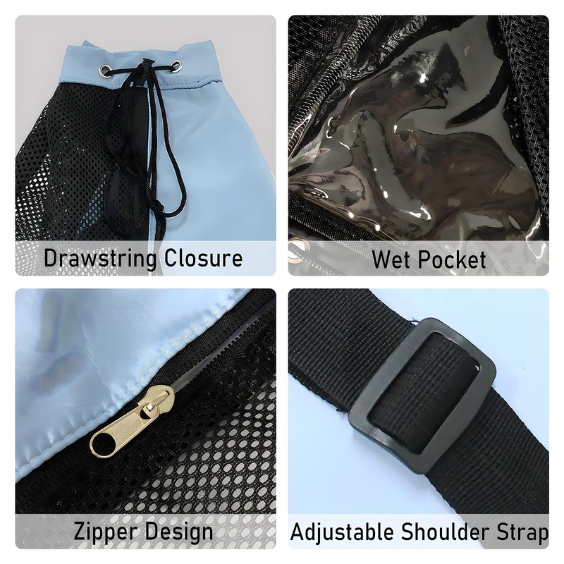 ZCOINS Unisex Swim Bag (Blue)