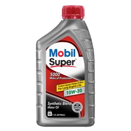 Mobil 24 Quarts Engine Motor Oil Mobil SUPER Synthetic Blend SAE 10W-30