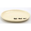 Seto Ware Black Cat 小判 Plate (Medium) Orange