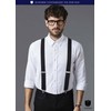 HISDERN Adjustable Elastic Suspenders, Y-Back, 1.4 inches (35 mm), Gift