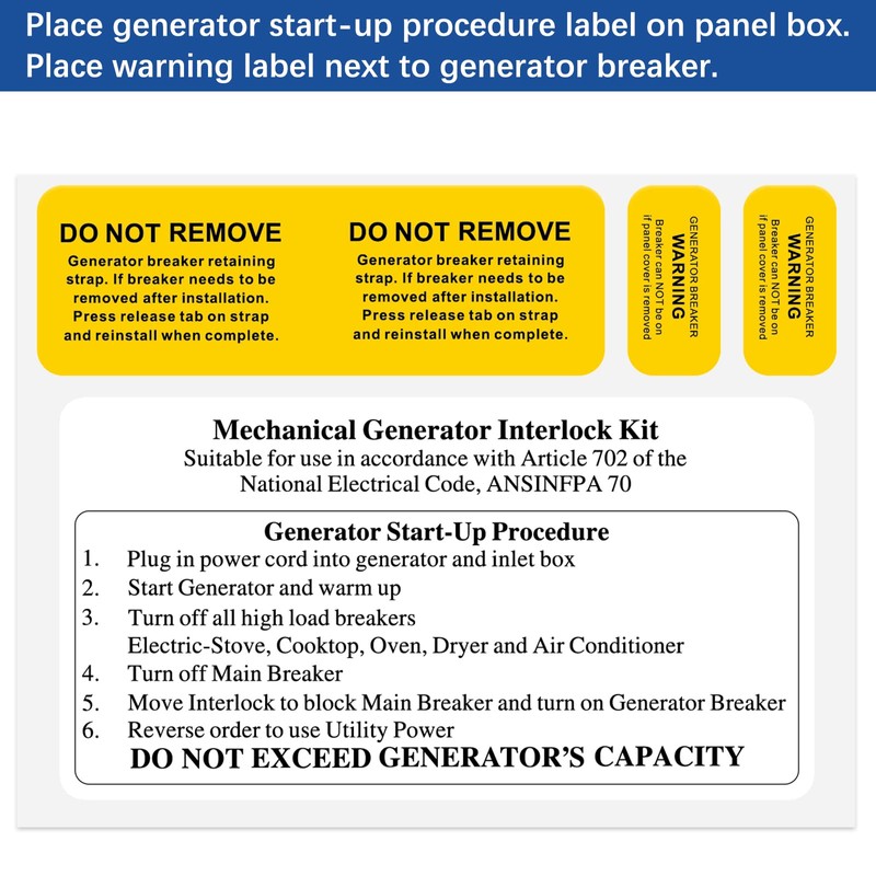 LATING Generator Interlock for Siemens or Murray 150 or 200