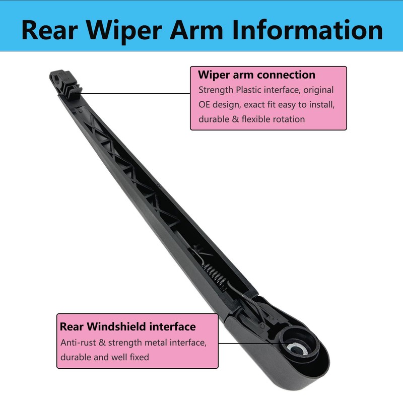 Rear Wiper Blade Arm Set Replacement for Mazda CX-5 2013-2023