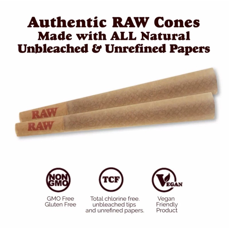 RAW 1 1/4 Size classic Cone(200PK)+cone filler grinder storage 3