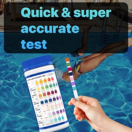 All-New 2025 Pool and Spa Test Strips 7 in 1 Quick SuperAccurate Swimming 150 Pool Test Kit - Hot Tub Test Strips & Pool Water Testing Strips for pH Chlorine Bromine Hardness Alkalinity Cyanuric Acid
