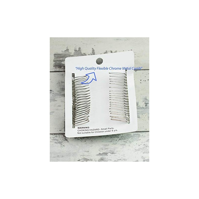 Magic Beads Double Women Stretchy Hair Combs Clips (60 -