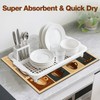 Dish Drying Mat for for Kitchen Counter-Coffee Bar Mat Accessories