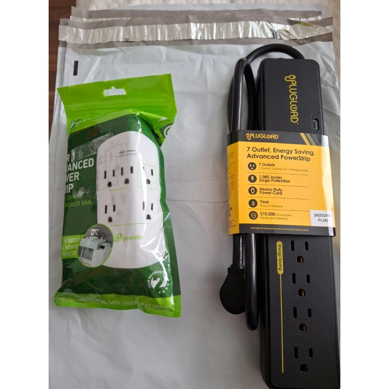 greenlite LOT OF Surge Protector 5 outlet + Energy Saving