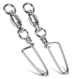 CUBETA 25pcs High Strength Fishing Snap Swivels Ball Bearing Swivels Stainless Fishing Swivels Saltwater Corrosion Resistance Barrel Swivel for Freshwater Fishing (#1-13kg)