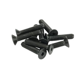 M5 (5mm x 25mm Inc Head) Hex Socket Countersunk Machine Screws - Black High Tensile Grade 10.9 (Pack of 20)