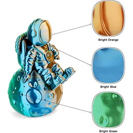 AMOLEN AMOLEN Silk PLA 3D Printer Filament, Tri Color Blue Green Orange PLA 1.75mm, Shiny Multi Color Change Filament 3D Printing PLA Filament for Most FDM 3D Printer, 1kg Spool(2.2lbs)