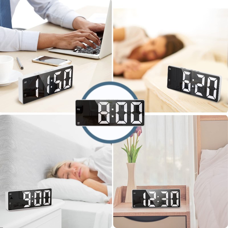 Ankilo Digital Alarm Clock, LED Clock, Electronic Table Clock with