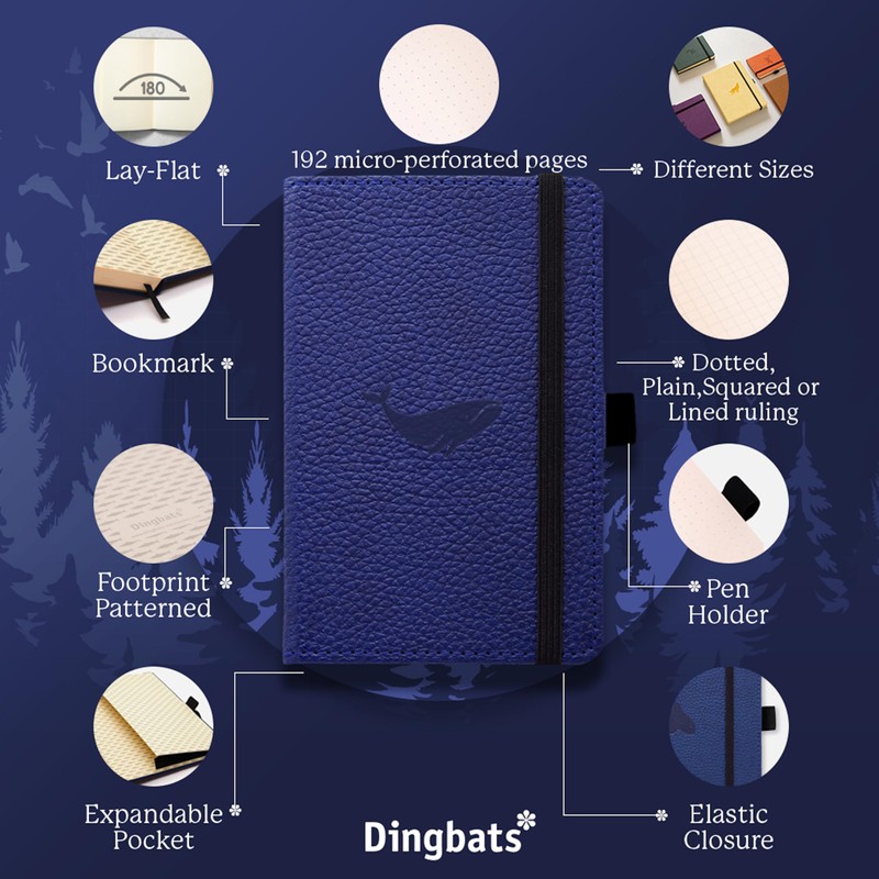 Dingbats* - Wildlife Plain Pocket Notebook A6 - PU Leather