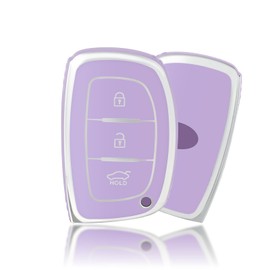 OFFCURVE Car Key Cover Car Key Case Key Fob Cover Car Key Protector 3 Buttons Suitable for Hyundai i20 i30 i40 ix25 ix30 ix45 Santa Fe Ioniq Sonata Kona Tucson Elantra Solaris Accent