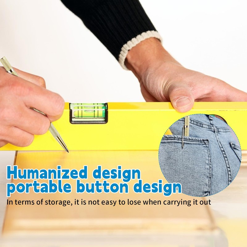 Pack of 3 Automatic Centre Punch Metal with 3 Scriber