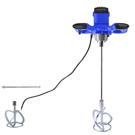 2600W Electric Portable Cement Mixer, Mixer Stirring Tool with M14 Threaded Rod,Handheld Concrete Mixer Paddle for Mixing Grout Paint Mortar Mud Plaster,6 Adjustable Speed Handheld Mixer Stirring