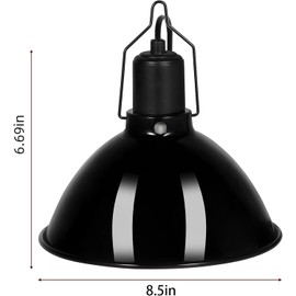 Deep Dome Lamp Cap Lamp Fixture,Optical Reflection Cover for Reptile Glass Terrariums… B0BYWSSK5P (8.5IN)