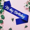 FSJJLLU 'It's My Birthday' Royal Blue Satin Birthday Sash with