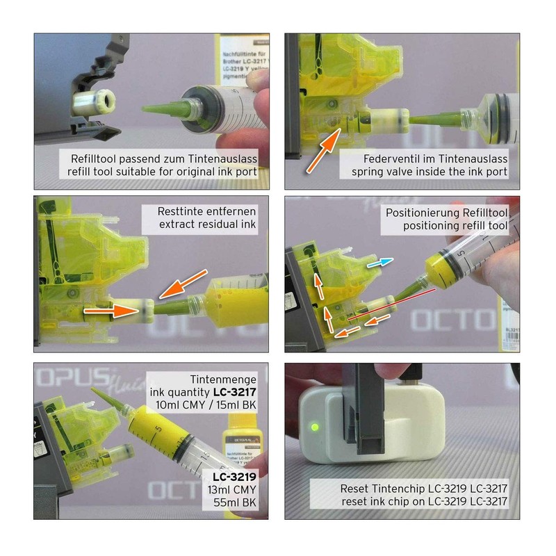 4 x 100 ml Printer Ink Set Compatible with Brother