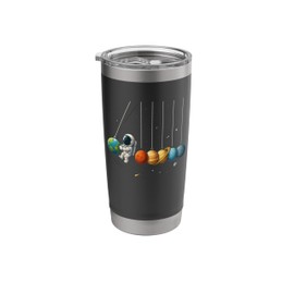 Funny Space Planets Newton Cradle Astronomy Shirt Stainless Steel Insulated Tumbler